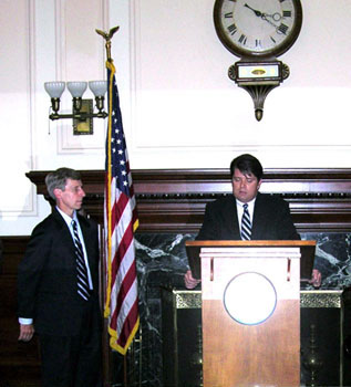 Devin Moisan speaking at signing of HB598