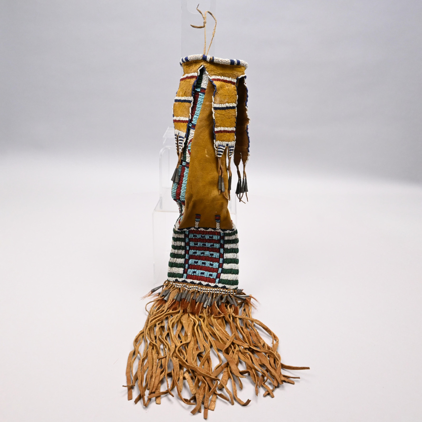 Native American Leather and Beadwork Pipe Bag