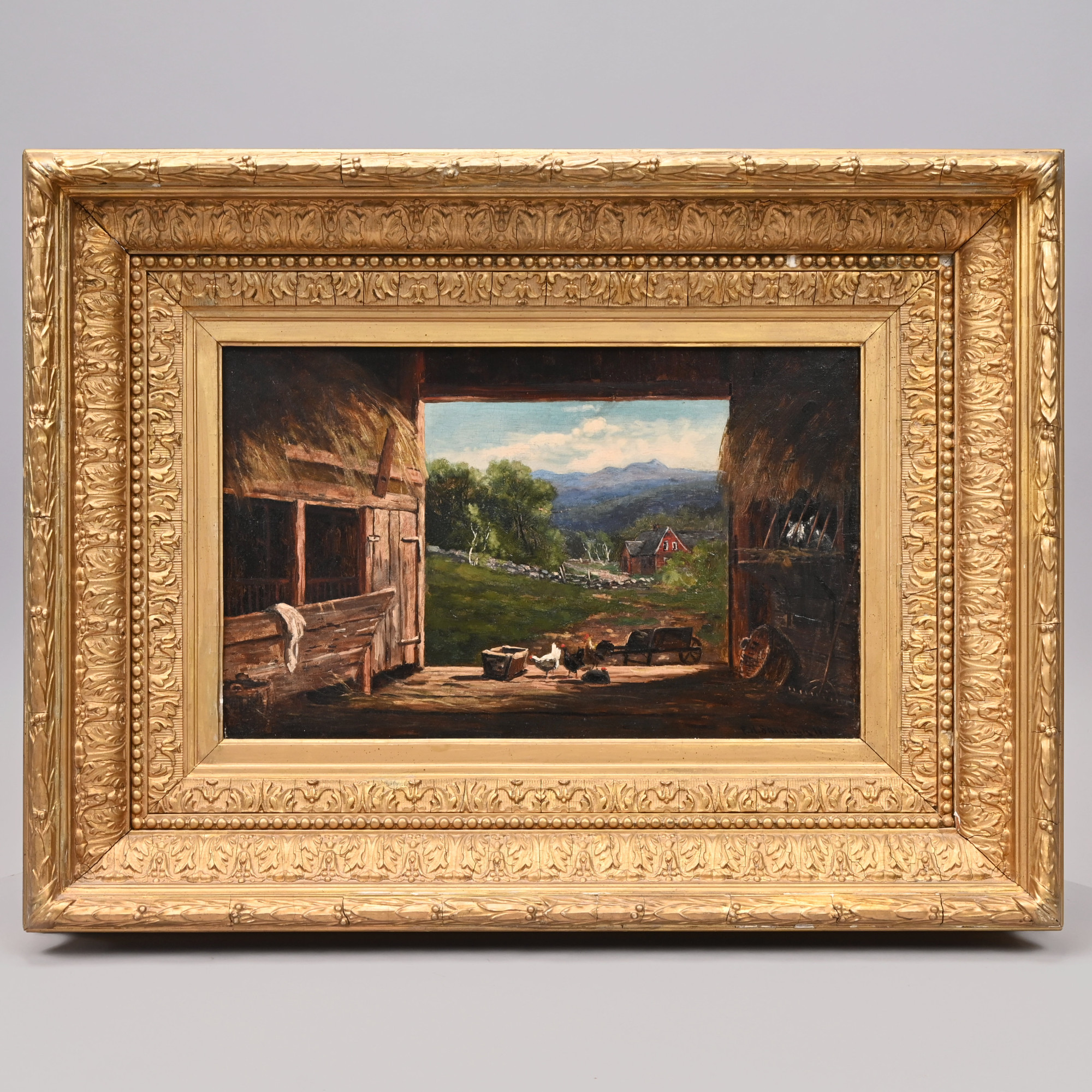 Frank Henry Shapleigh (American, 1842-1906). "Moat Mountain from Old Barn in Jackson", 1889