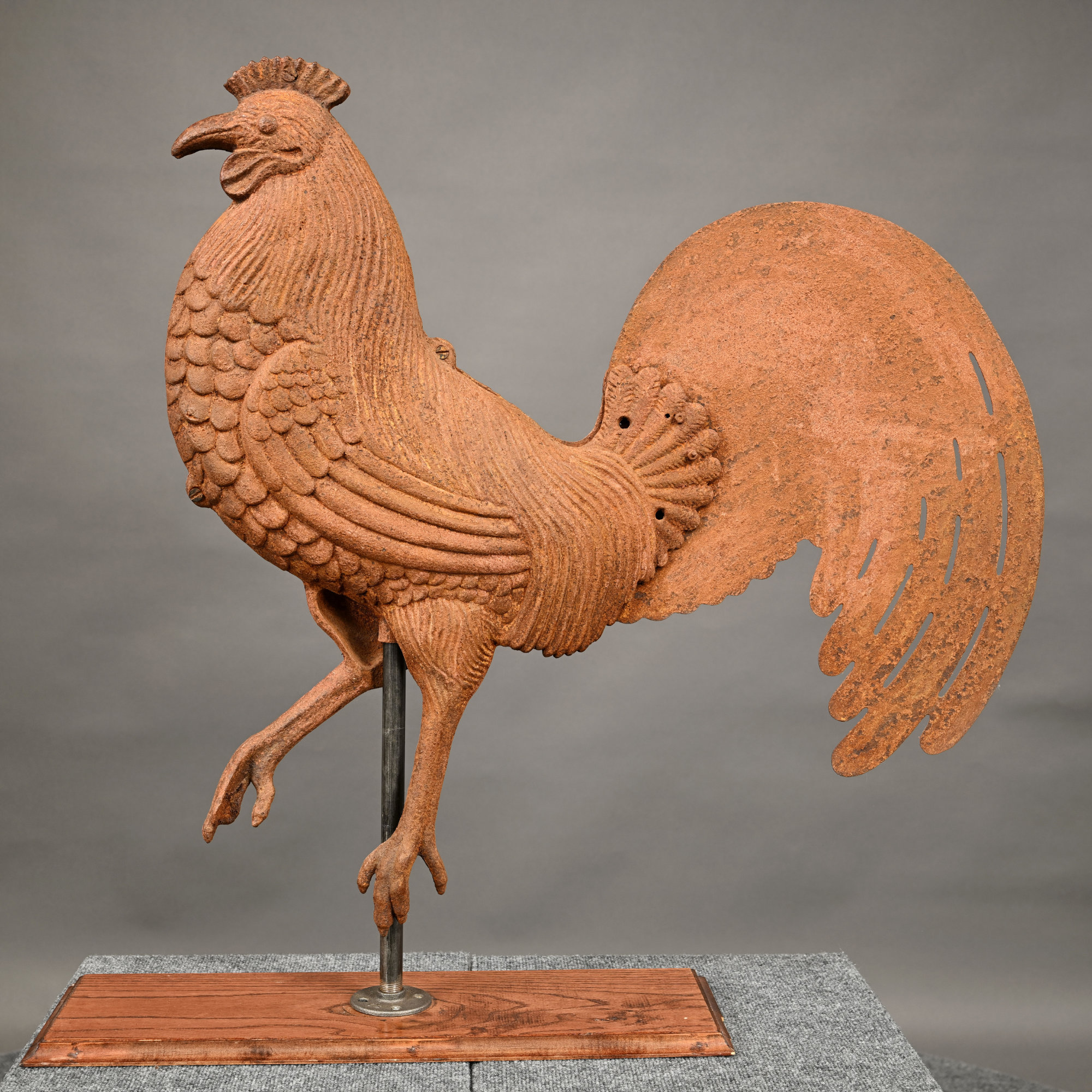 Large New Hampshire Iron Full-Bodied Weathervane, Rochester Iron Works, Rochester, 1875-1885