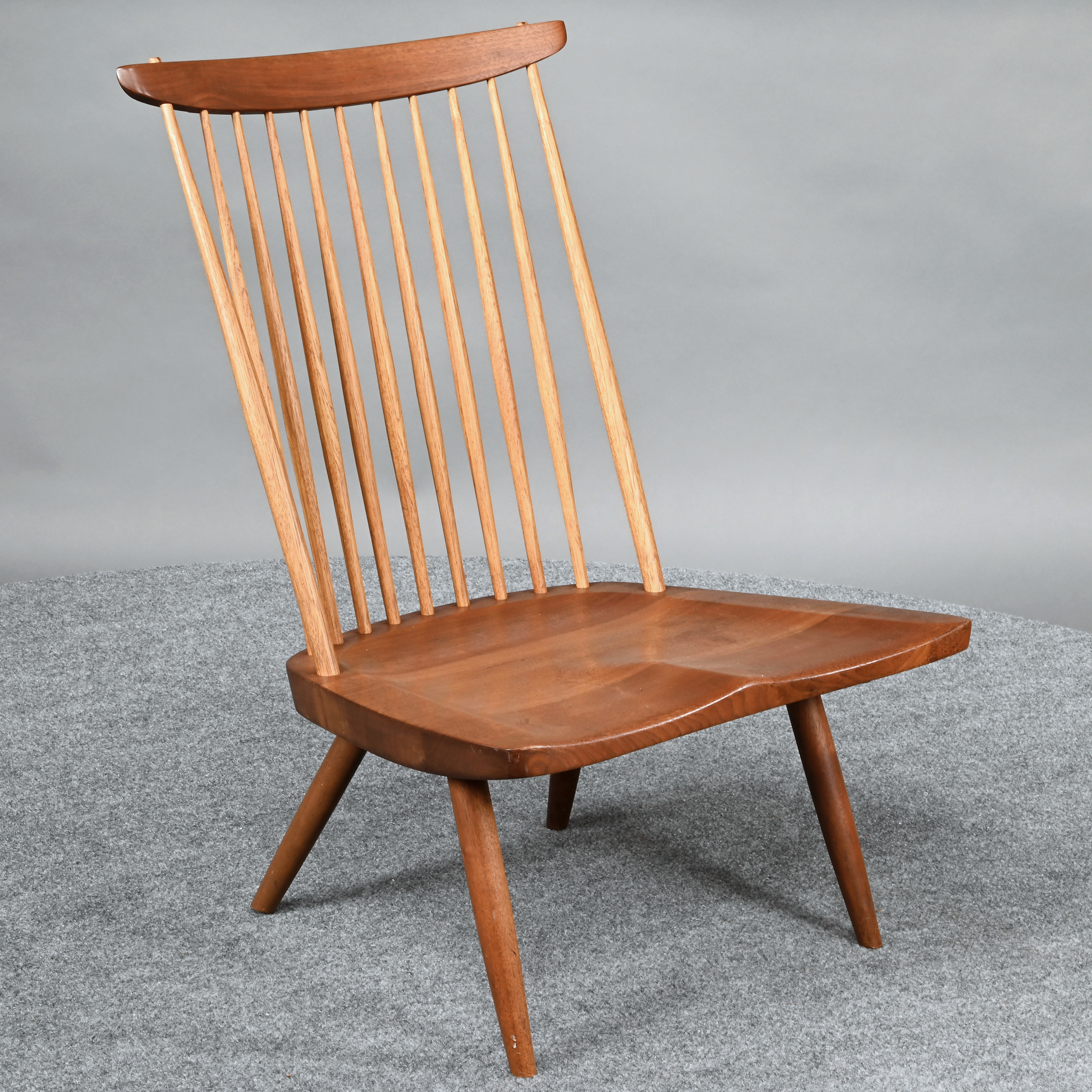 George Nakashima American Black Walnut & Hickory Lounge Chair