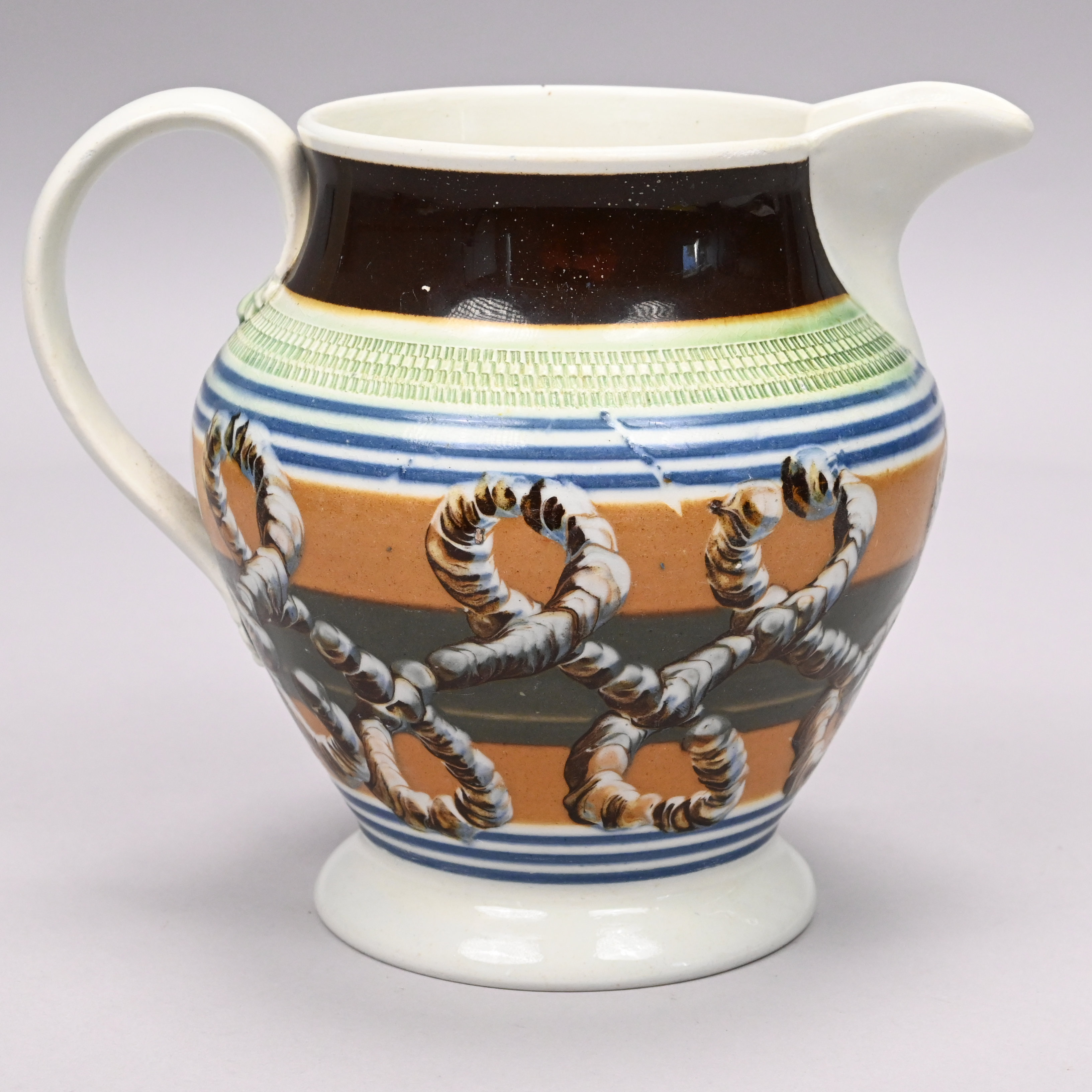 British Mochaware Jug, Circa 1820