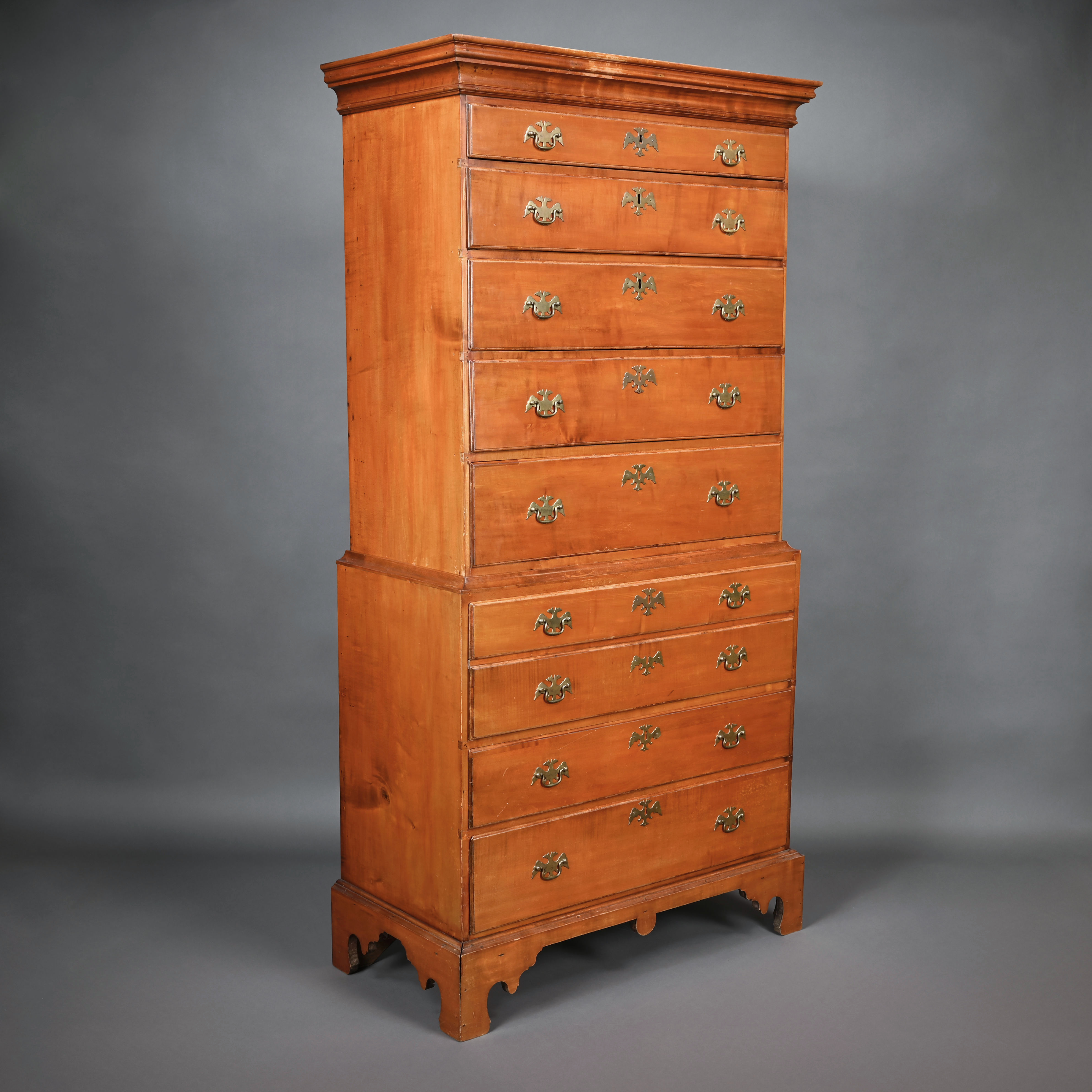 Chippendale Maple Chest-on-Chest, Campton, NH