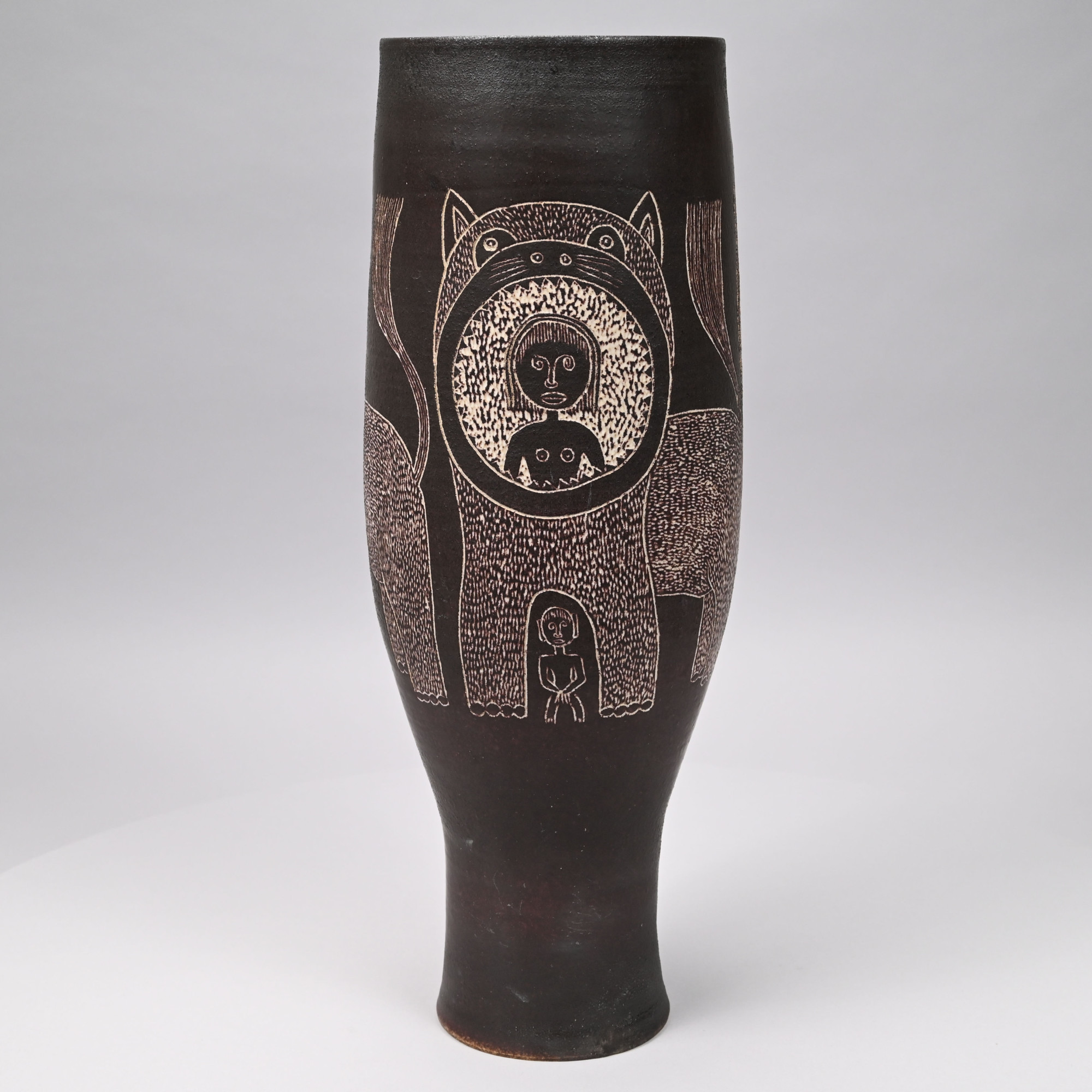 Edwin O. and Mary G. Scheier - Tall Stoneware Vase
