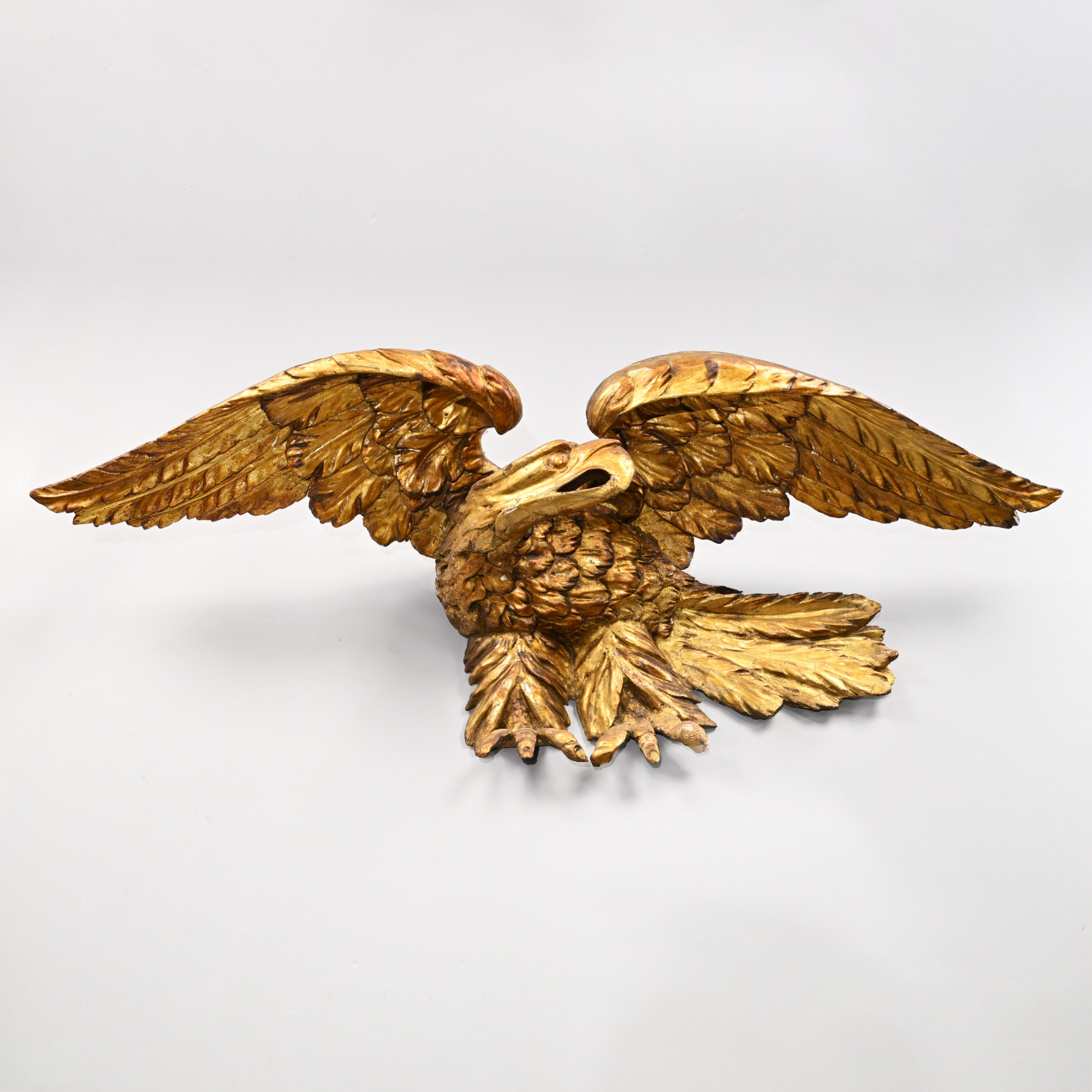 American Carved Giltwood Figure of an Eagle, Late 18th-Early 19th Century
